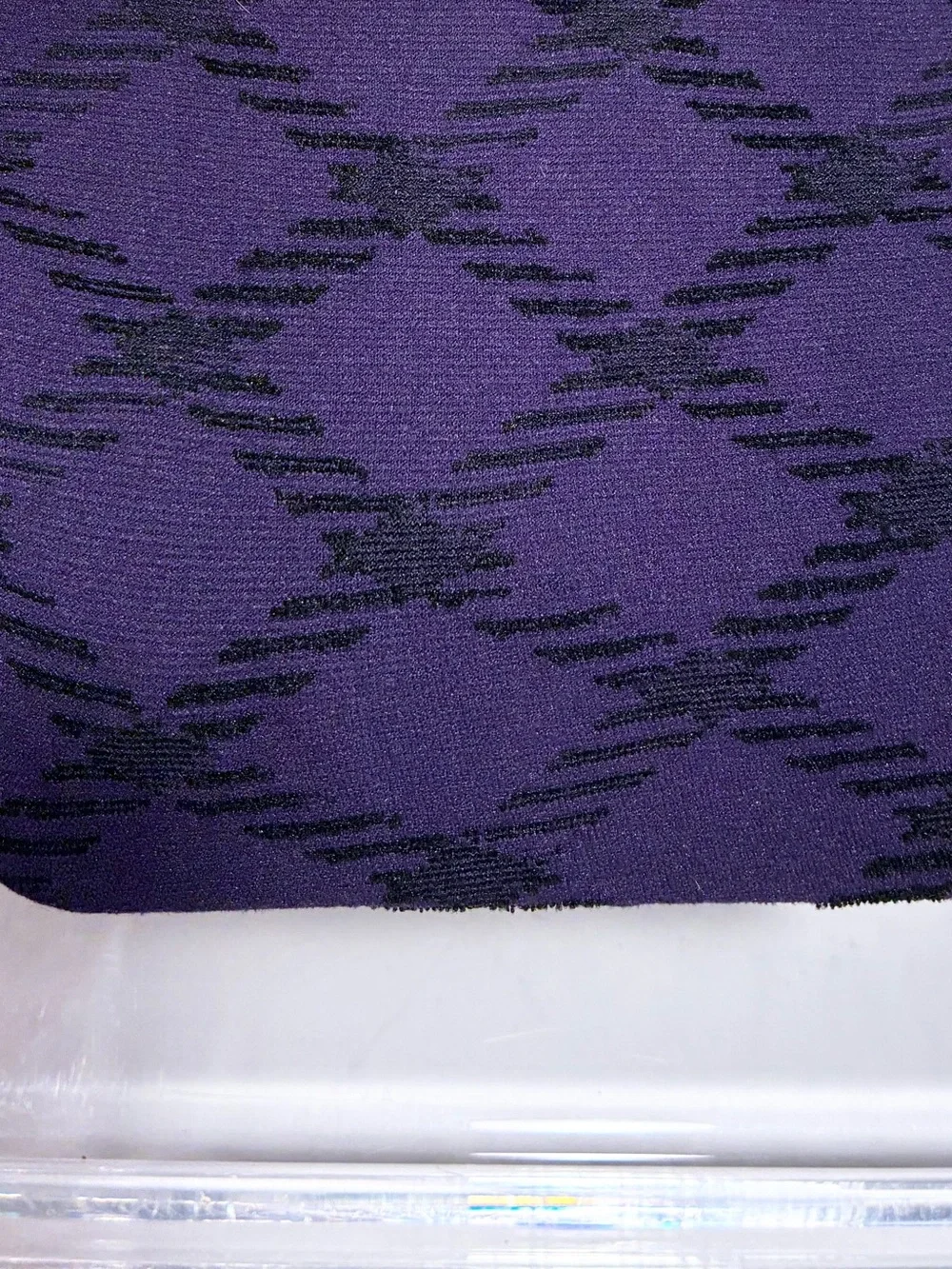 Y2K VTG Lauren Ralph Lauren USA MADE Control Top Patterned Tights Purple Size C